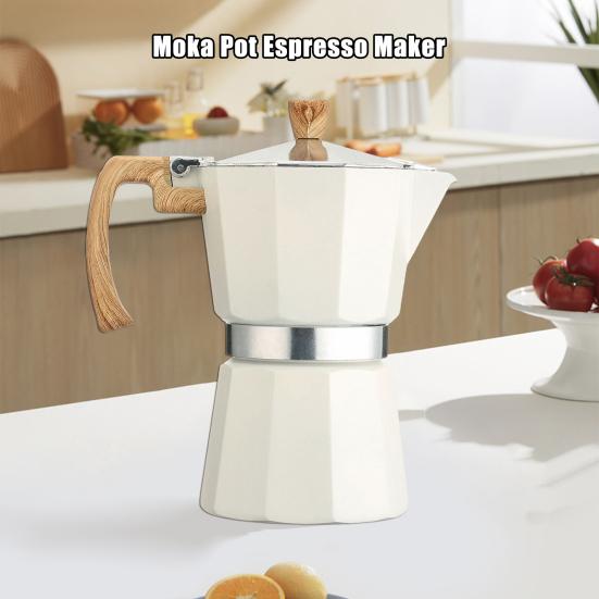 Кофеварка Moka Pot Espresso, простая в очистке, кофеварка для плиты, алюминиевый итальянский дизайн, кубинская кофеварка для насыщенного вкуса