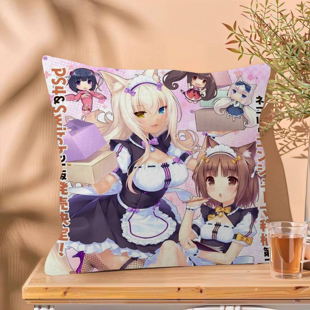 Nekopara Аниме Классическая Персонализированная Наволочка Детская Спальня Дизайн Дикой Вечеринки Наволочка для Ребенка День Рождения Душ Подарок