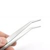 Straight Elbow Silver Tone Eyebrow Clip Stainless Steel Tweezers Pliers Tool Phone Repair Tools
