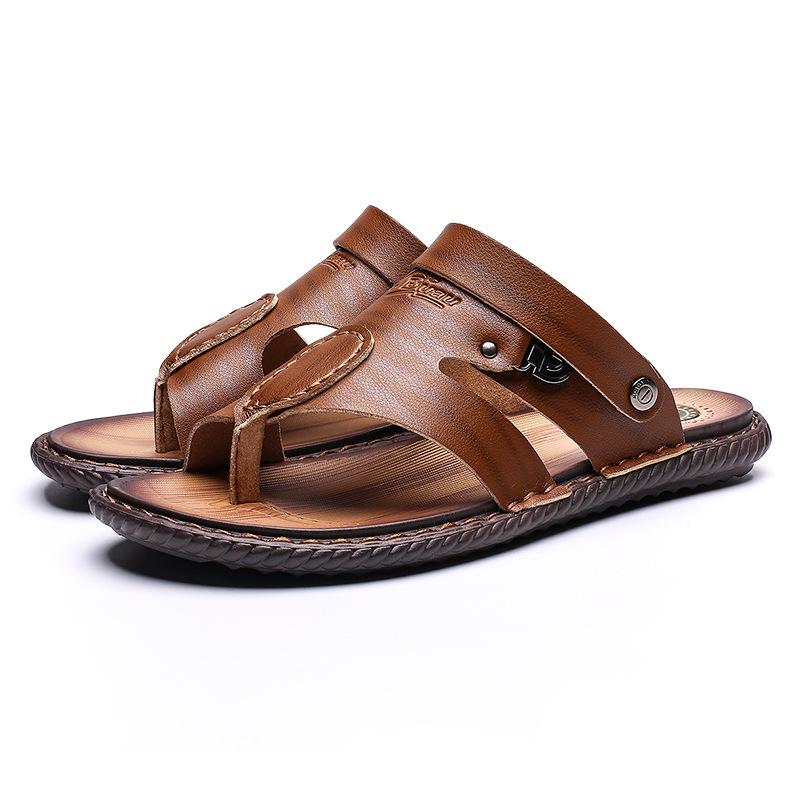 Летние шлепанцы мужские 46 большого размера 47 корейская версия сандалий с пальцами мужские повседневные сандалии молодежная повседневная пляжная обувь