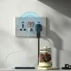 Universal Tempered Glass Dual 3 Pin Power outlet,UK 13A Wall Plug Socket with 20W Fast charge,Home Electrical 2way Light Switch