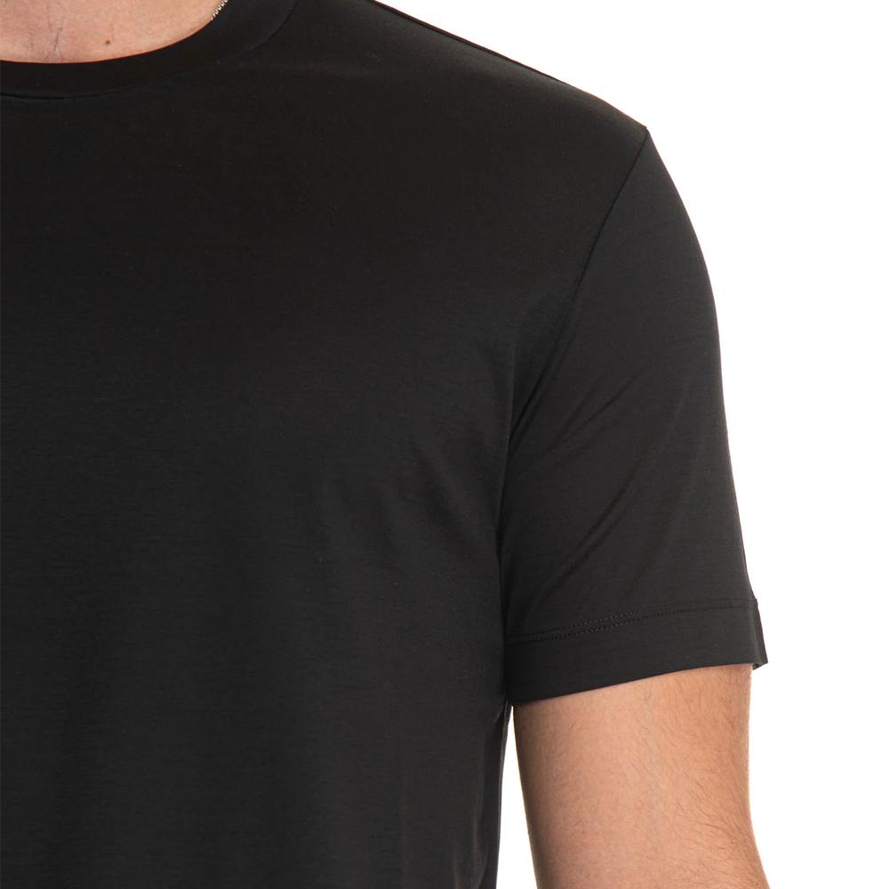 Emporio Armani Однотонная футболка с логотипом, короткий рукав, мужская одежда, черная 8N1TE8-1JUVZ-0999