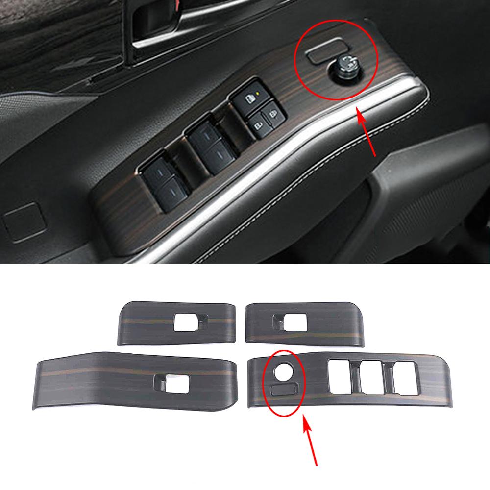 Для Toyota Highlander XU70 2024 Аксессуар для салона автомобиля Подлокотник Стеклоподъемник Кнопка Переключатель Отделка Рамка Украшение Крышка Наклейка