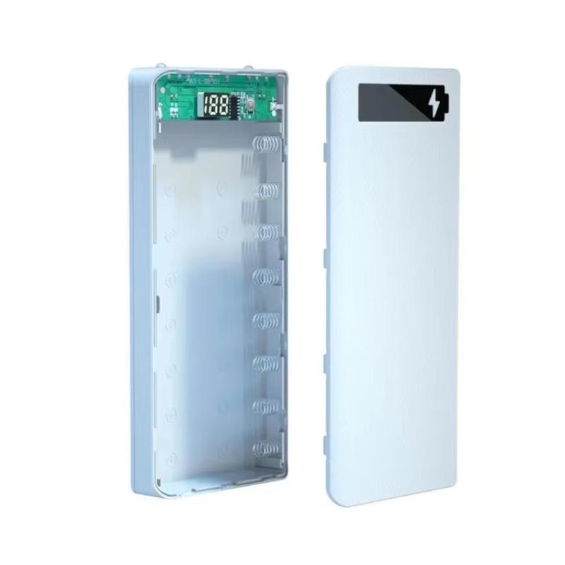 8-слотовый DIY корпус для Power Bank с аккумуляторами 18650, цифровой дисплей, 5V 21A, Быстрое зарядное устройство, коробка для путешествий, деловых поездок