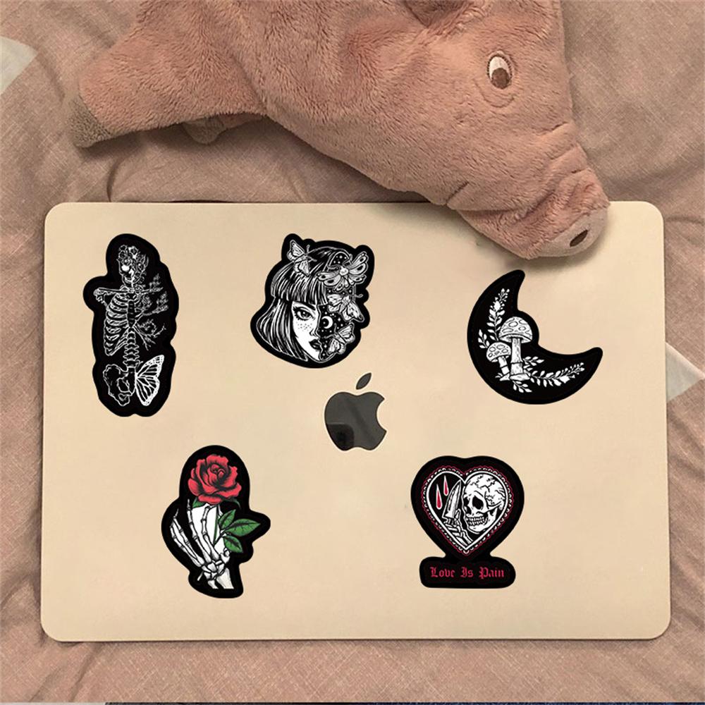 50PCS Gothic Stickers for Hydro Flask Vinyl Waterproof Stickers for Laptop,Skateboard,Water Bottles,Computer,Phone