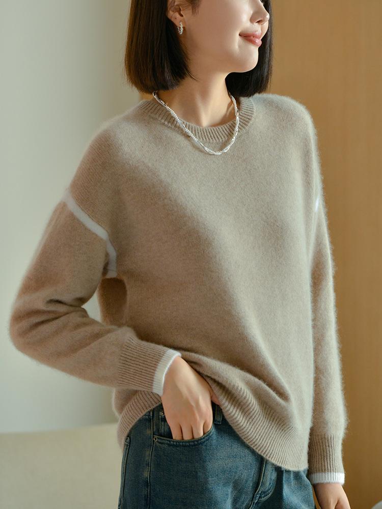 Женский кашемировый свитер Qinghe кашемир 30% кашемир 70% шерсть осенне-зимний кашемировый пуловер мягкий и теплый