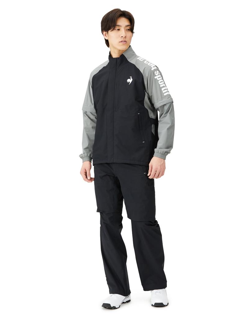 Le Coq Sportif Гольф Stretch Forcer Дождевик Топ и Съемное Хранилище Вода BK00 Размер LL Комплект, Низ, Рукава, Вентиляция, Чехол, Водостойкий,