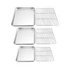 Wire Racks Square Baking Plate Stainless Steel Baking Tray  Cooking Roasting Grilling Tool