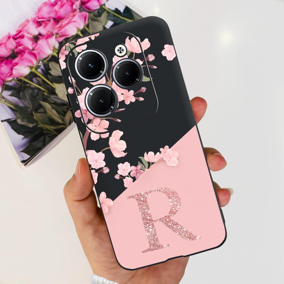 Чехол для Infinix Hot 40 Pro Hot40 X6836 X6837 Новый с буквами Мягкий ТПУ Чехол для телефона Для Infinix Hot 40i Hot 40 Pro Hot40i Бампер