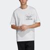 Adidas Originals Trefoil Outline Casual Comfort Crew Neck Short Sleeve T-Shirt Men Tops White DV1562