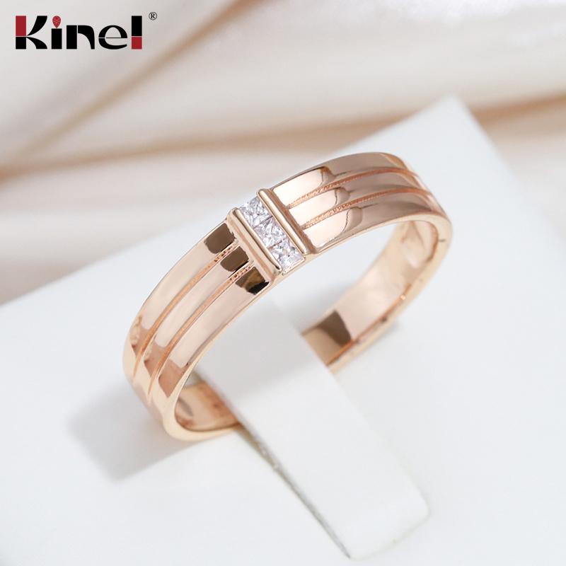 Глянцевое винтажное мужское кольцо Kinel с кубическим цирконием, модные украшения