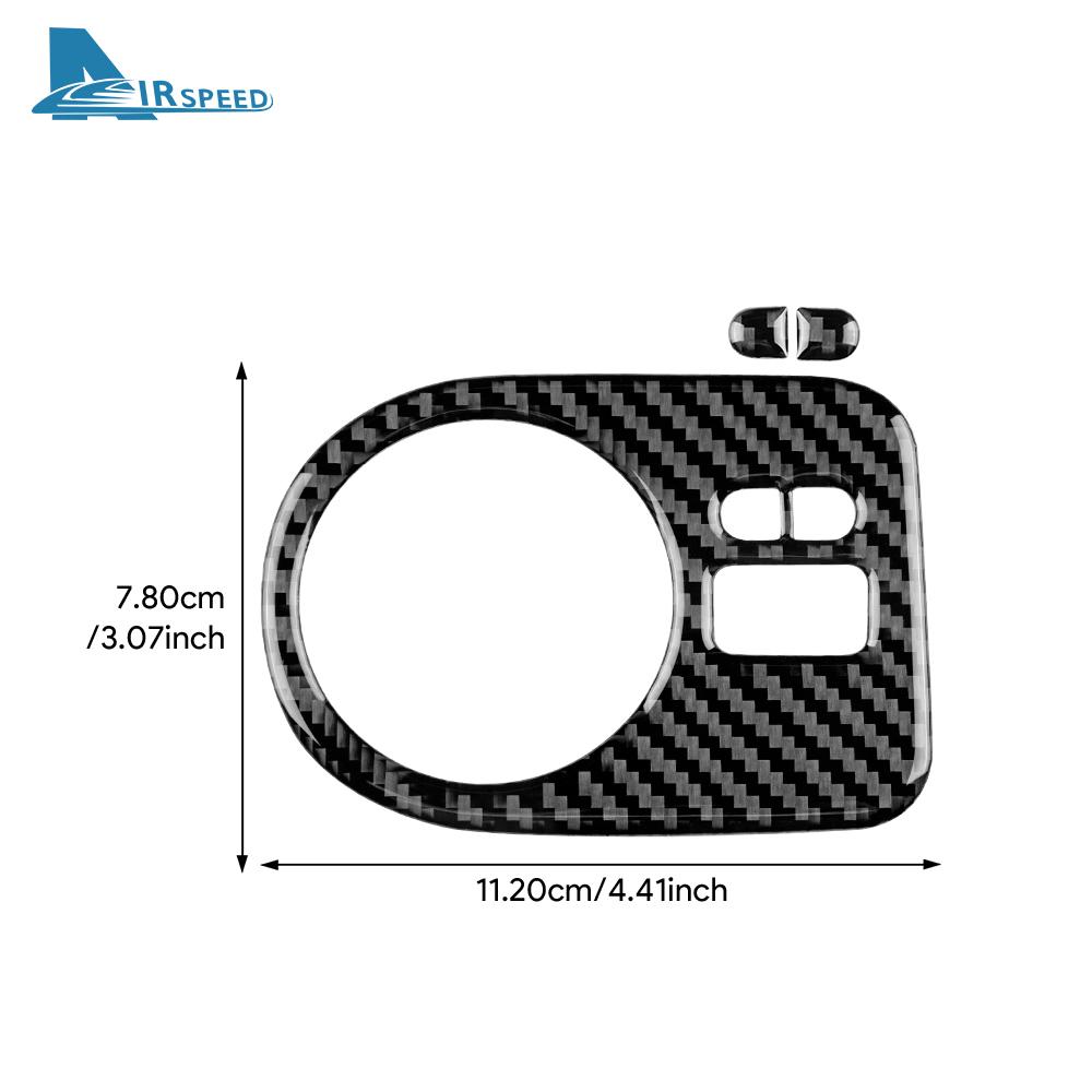 DJWX5 Real Soft Carbon Fiber Sticker For Seat Ibiza 6j 2009 2010 2011 2012 2013 2014 LHD RHD Car Headlight Switch Frame Interior Trim
