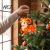 2D Acrylic Goat Ornaments Christmas Ornament, Sheep Hanging Decoration for Xmas Tree, Animal Holiday Ornament Flat Pendant Festive Party Decor