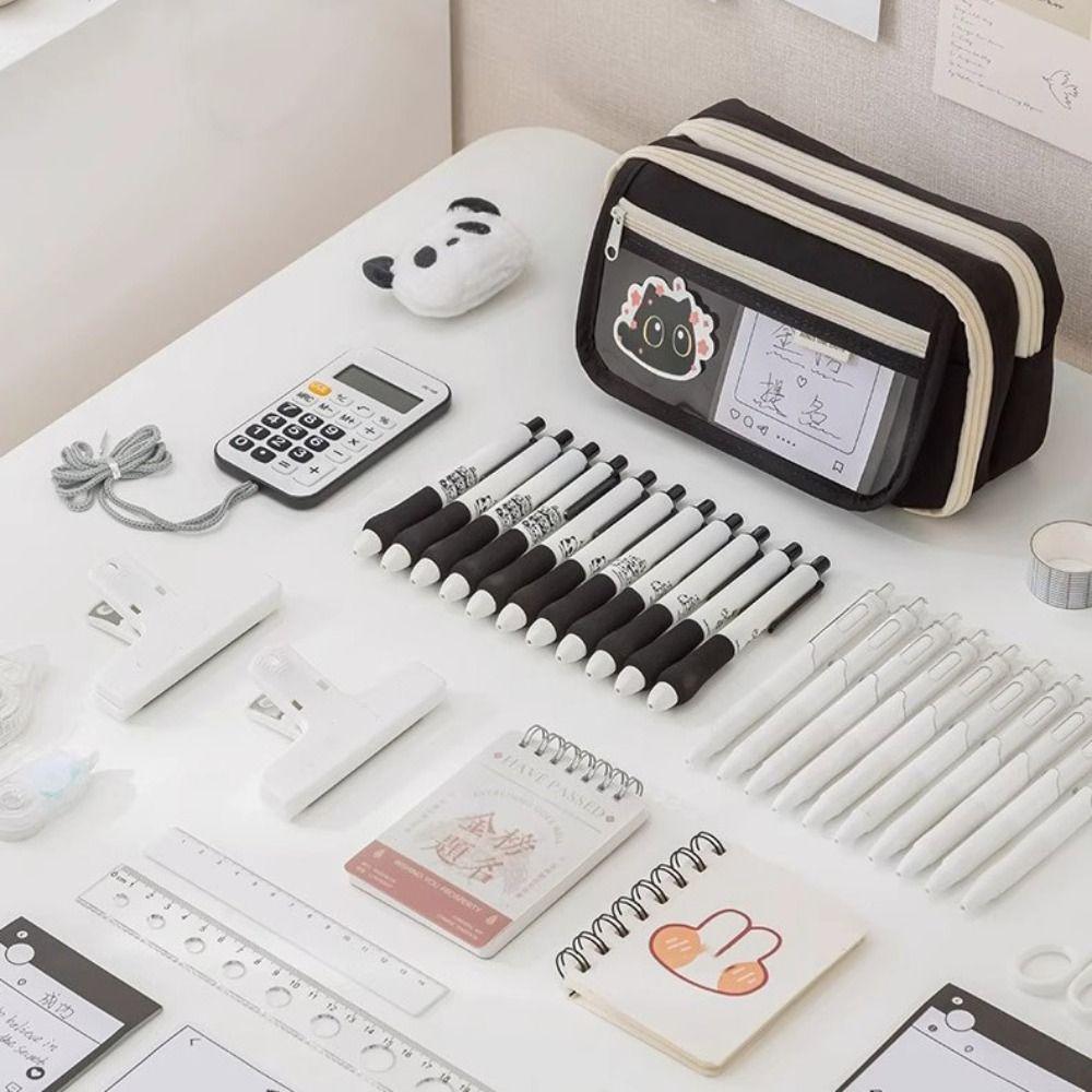 Large Capacity Pencil Case Transparent Pencil Box High Quality Stationery Organizer School Office