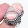 Натуральный Родохрозит Драгоценный Камень 925 Стерлинговое Серебро Ювелирное Кольцо Размер 9.5 t5Y71