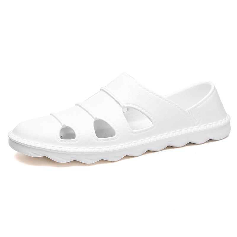 Новый стиль, мужская летняя водонепроницаемая гибкая пляжная обувь без шнуровки, легкие дышащие повседневные сандалии