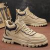 Мужские повседневные кроссовки, модные высококачественные мужские ботильоны на платформе, высокие спортивные туфли, удобные нескользящие мужские ботинки большого размера