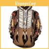 Bohemian Indian European And American Fashion Lovers Hoodie Mens Loose Large Size 3d Printed Mens Hoodie Goes With Everything