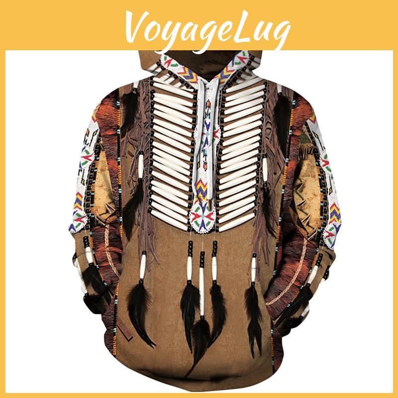 Bohemian Indian European And American Fashion Lovers Hoodie Mens Loose Large Size 3d Printed Mens Hoodie Goes With Everything