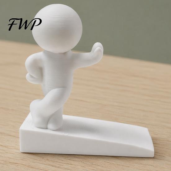 Anti-slip Doorstop Cute Door Stopper Wedge, Little Figure Non-Slip Stop for Bottom Human-shaped of Door, 3D Printed Decorative Wedge Bedroom