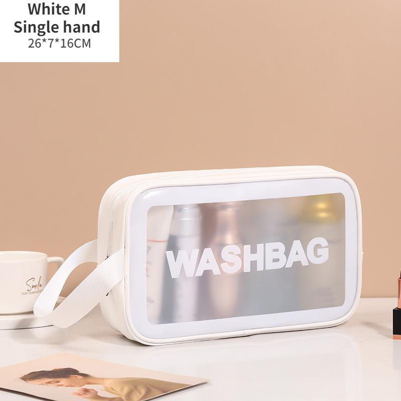 Новая прозрачная косметичка, набор из 6 предметов, сумка для хранения туалетных принадлежностей из ПВХ, сумка для купания и пляжа, сумка для шлифования из искусственной кожи