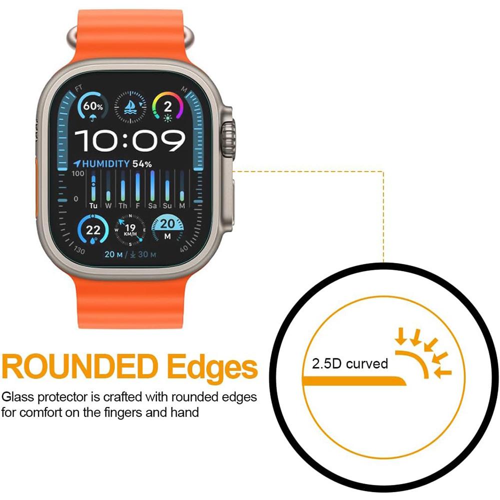 3PCS Tempered Glass Screen Protector for Apple Watch Ultra 3 2 1 Ultra3 Ultra2 2025 49MM 49 MM Protective Flim Protection Screenprotector Accessories