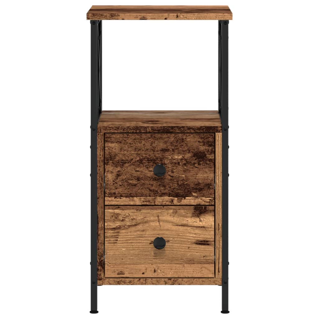 Nightstand with Rustic Wood Look 34 x 35.5 x 70 cm Engineered Wood