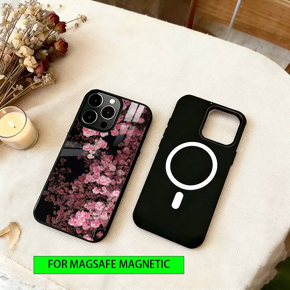 Атмосферный чехол для iPhone 17, 16, 15, 14, 13, 12, 11 Plus, Pro, Магнитный, Для Magsafe, Беспроводная зарядка