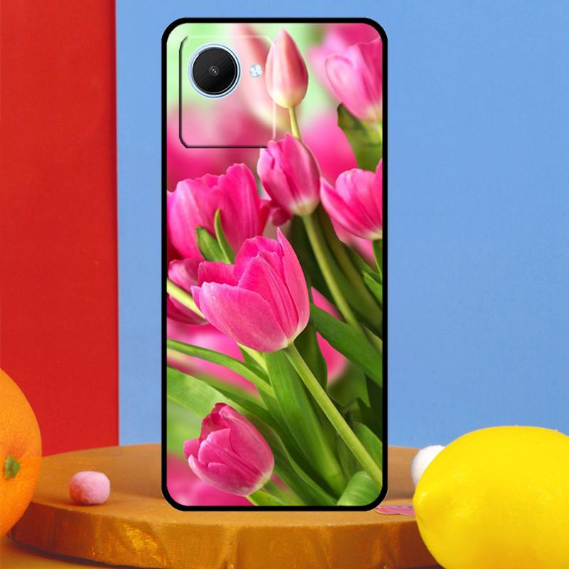 Цветы Тюльпаны Для Realme GT7 Pro GT6 10 11 12 13 14 15 Pro Plus C55 C67 C63 C61 C53 C35 C65 C75 C71 Чехол