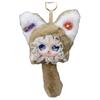 Hanging Charm Plush Cat Keychain Lace Border Bag Decoration Cartoon Furry Cat Pendant  Pendant