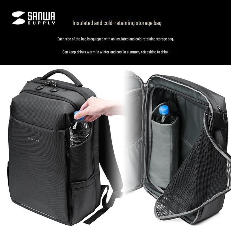 Sanwa BAG-BPC5BK Бизнес-рюкзак для ноутбука с USB-портом