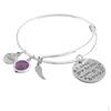 Birthstone Expandable Women' Bangle Bracelet