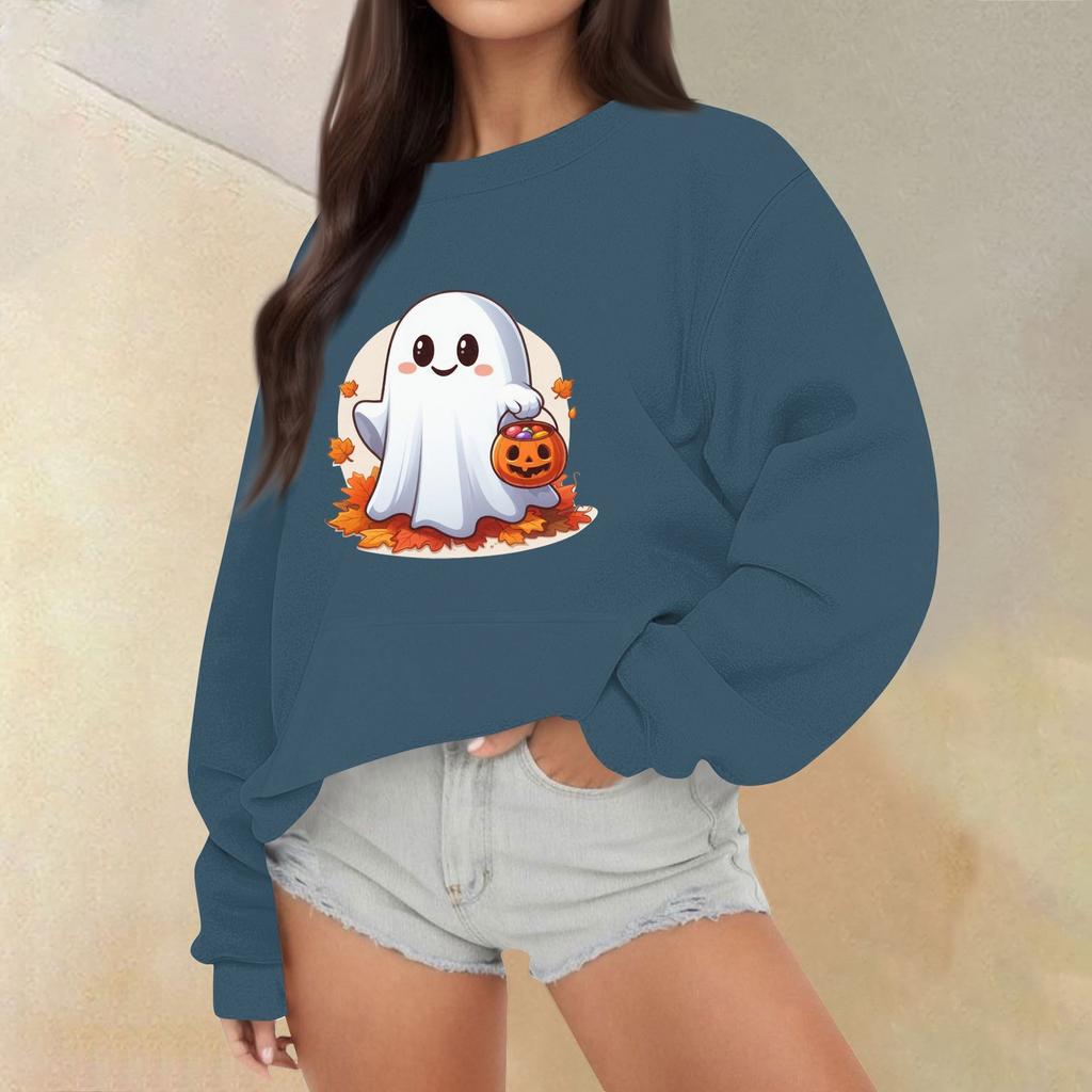 Женские топы осень-зима, женские толстовки с длинным рукавом, повседневные топы свободного кроя с круглым вырезом