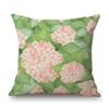 Spring Flower Hydrangeas Botanical Pattern Design Painting Home Decor Cotton Linen Sofa Throw Pillow Case Bench Cushion Cover