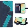 Case for Samsung Galaxy S24 FE (not for S24) - Flip Case Synthetic Leather Blue Scratch-Resistant Shockproof