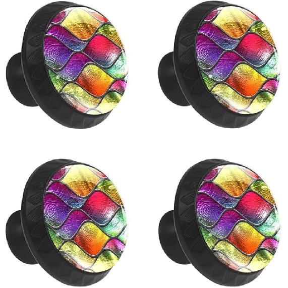 4 шт. в упаковке ручки для шкафов из цветного стекла с бабочкой, круглые ручки для ящиков из хрусталя, ручки для комодов, ящиков, ванной, кухонных шкафов, гардеробов