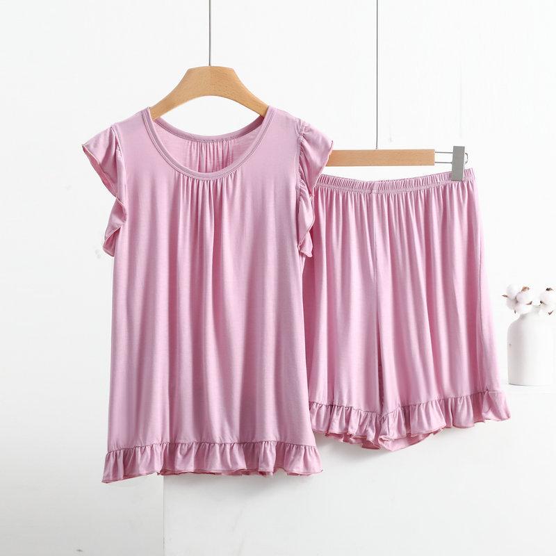 Plus Size Modal Pajamas Women Sleeveless Shorts Suit Summer Sleepwear Pyjamas Femme Nightwear Pijamas Set