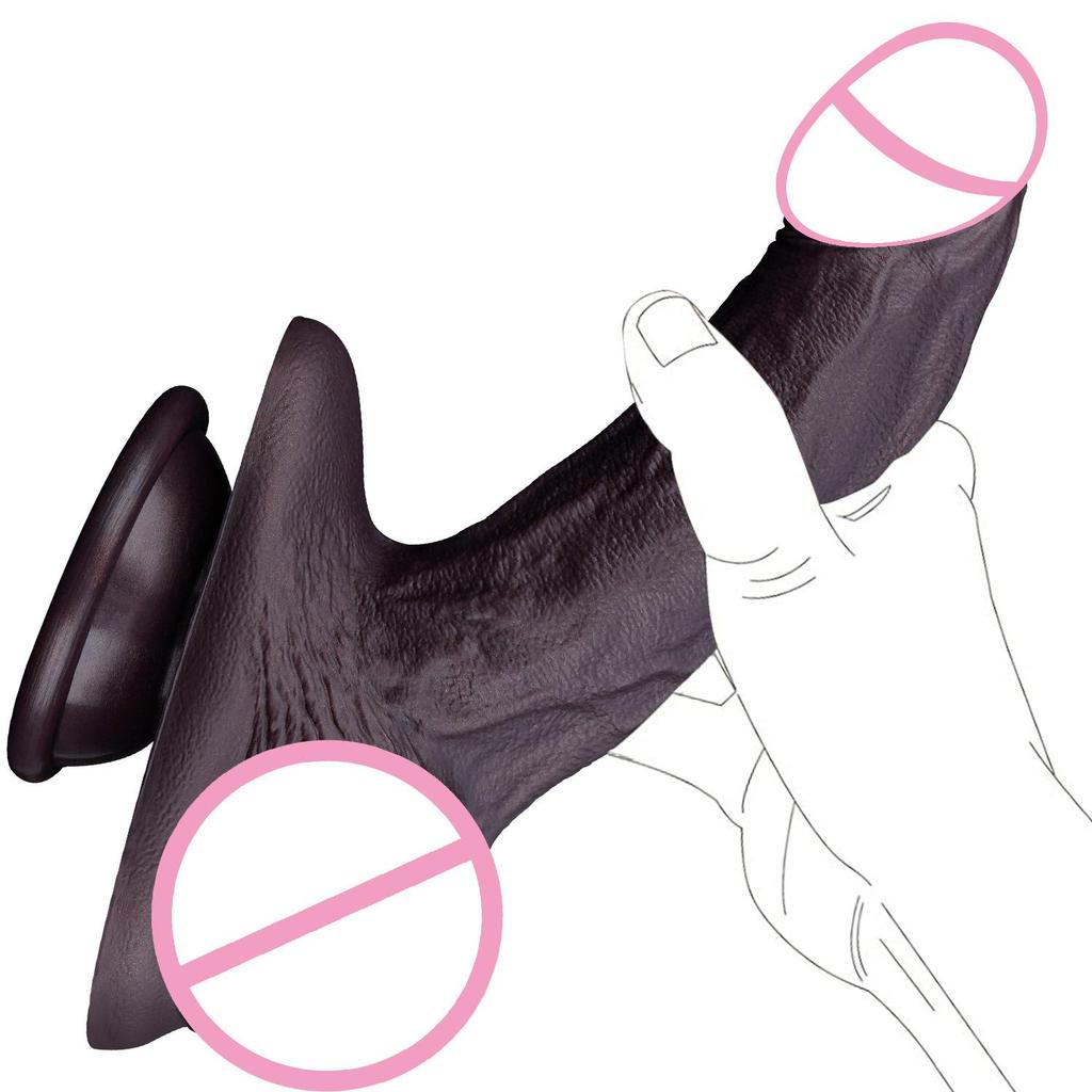 Реалистичный Симулятор Пениса Чернокожего Мужчины Женский Мастурбатор - Мягкий, Толстый, Ручные Движения для Интенсивных Оргазмов