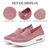 Shoes Women's New Casual Shoes Flying Woven Breathable Single Shoes Soft Sole Air Cushion Heightening Shoes Mesh Comfortable Women's Shoes