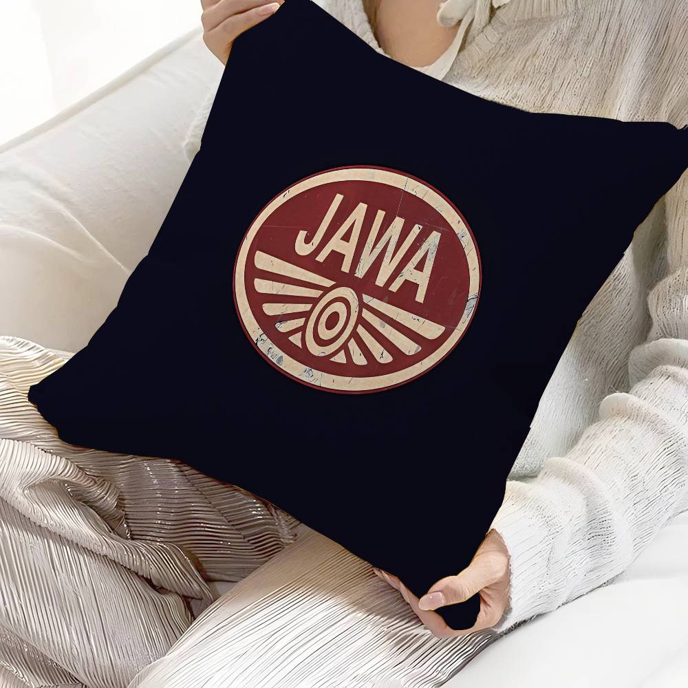 Подушка с принтом логотипа мотоцикла J-Jawas для спальни, комнаты и гостиной, декоративная наволочка для дивана