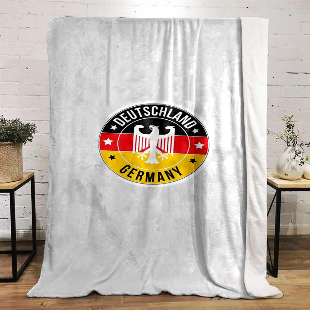 Germany Emblem Design bedroom blanket - printed Flannel blanket for bedroom, living room, sofa, and nap