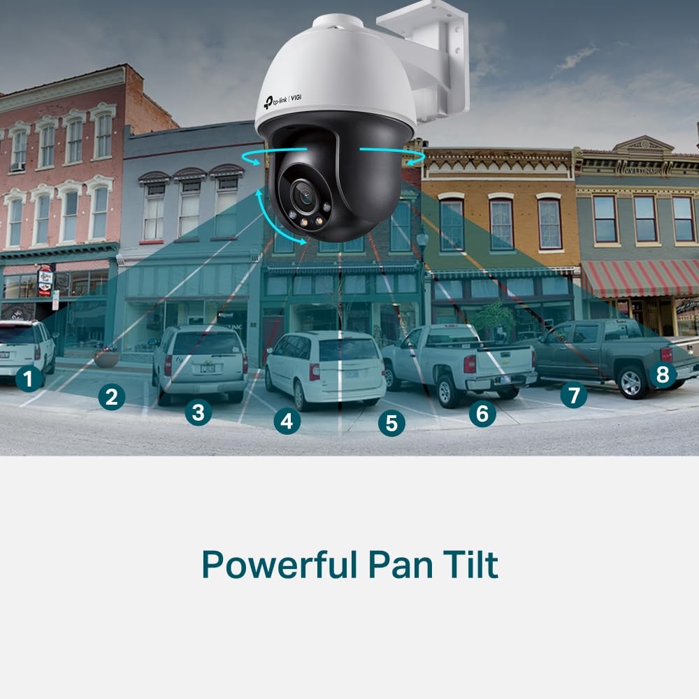 ONVIF VIGI 4МП Уличная Полноцветная Сетевая Камера Камера Безопасности VIGI C540 TP-Link Поворотно-Наклонная (4мм)