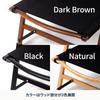 Hilander Wood Frame Chair EX Folding Chair Wood Chair Outdoor Camping BBQ Chairing Black/Black