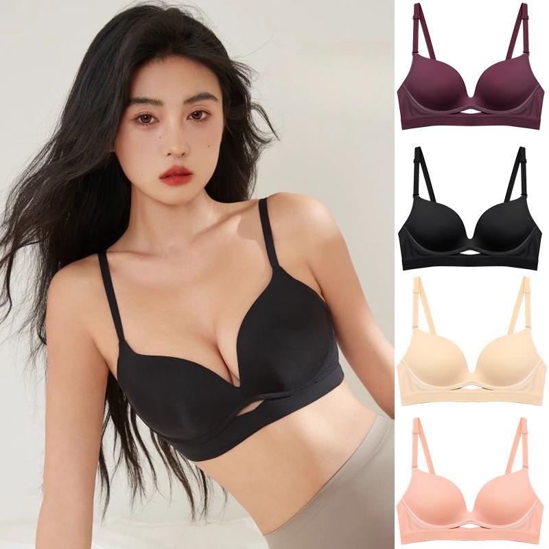 FINETOO Бюстгальтер пуш-ап для женщин, однотонное нижнее белье, женское мягкое и удобное дышащее белье