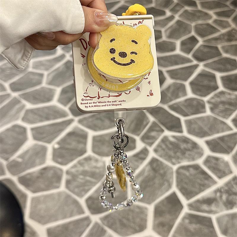 Корейский мультяшный чехол для телефона с 9 ячейками для Samsung ZFlip6/Z5 с цветовыми блоками и магнитной подставкой