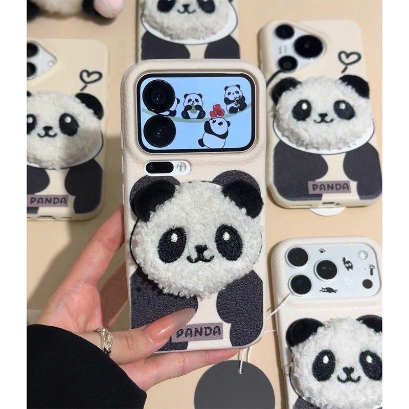 Осенне-зимняя кукла-панда, подходящая для чехла на мобильный телефон Apple 17Promax, iPhone16/15/14, всесторонне защитный чехол