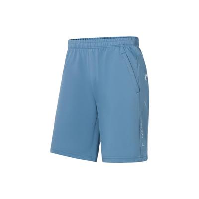 Мужские шорты Li Ning Fitness Series с буквенным принтом, однотонные хлопковые шорты цвета индиго и синего AKSS351-4