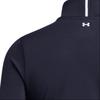 Under Armour Solid Color Breathable Stand Collar Pullover Long Sleeve Sweatshirt Women sweatshirt Navy-Blue 1383614-410