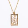 Women's Jewelry Straps Tarot Square Necklace Female Ins Jewelry Ladies