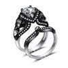 Black Color Skull Women Zircon Punk Rings Women Engagement Ring Jewelry Ring Set Engagement Jewelry